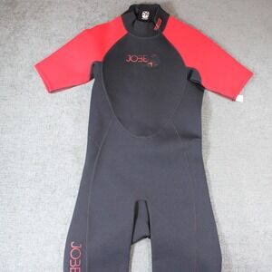Jobe Fusion Mens XL Shorty Wetsuit Black Red Neoprene Spring Suit 1160645